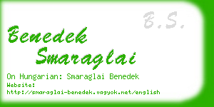 benedek smaraglai business card